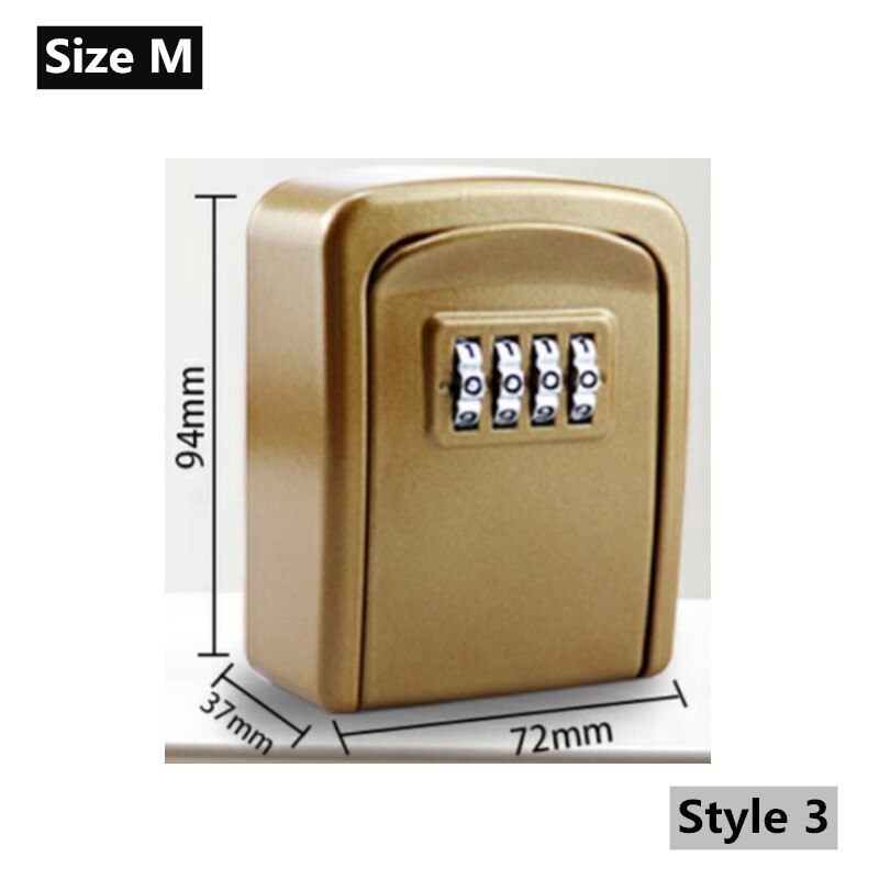 Wall Mount caja fuerte Key Storage Secret Box Organizer 4 Digit Combination Password Security Code Lock No Key Home Safe Box: Style 3
