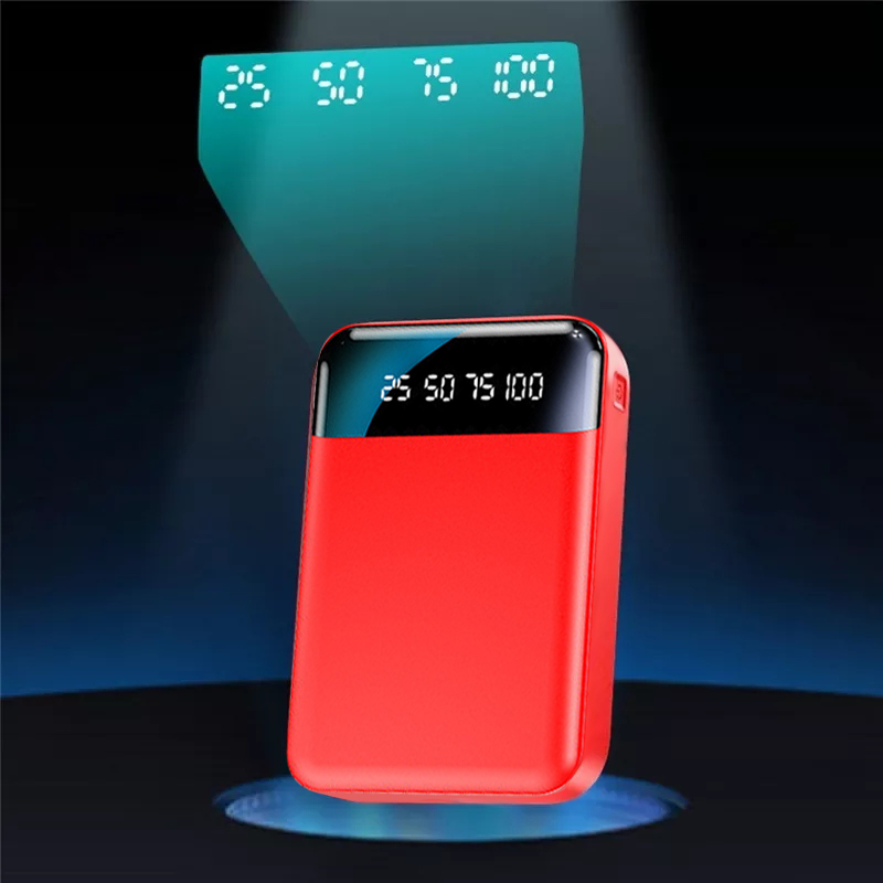 Mini Fast Charging Power Bank 30000mAh Portable HD Digital Display Pocket PowerBank with Flashlight For iPhone Xiaomi