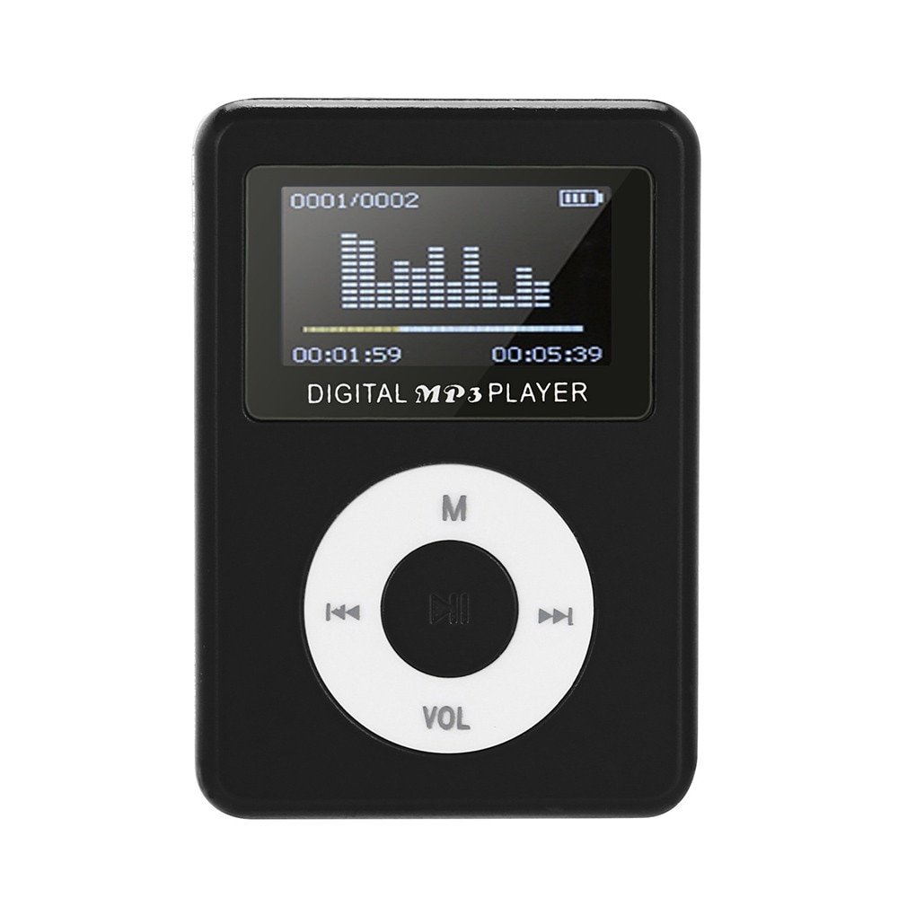 USB Mini MP3 Speler Lcd-scherm Ondersteuning 32GB Micro SD TF Card # T2