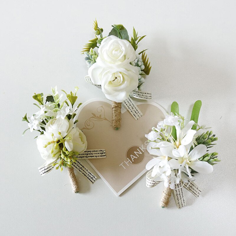 Corset de mariage pour hommes, fleur de Rose, bricolage, bouton, broche de demoiselle d'honneur, décoration de fête de mariage