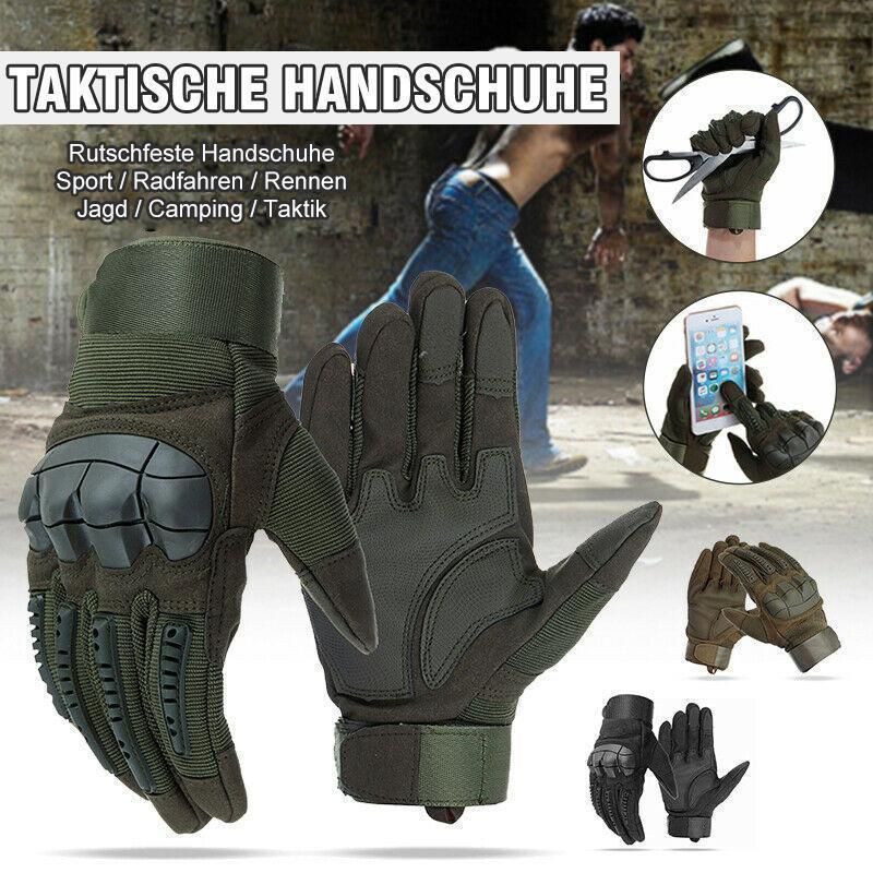 Militärische taktische vollfingerhandschuhe kno fuld finger handsker beskyttende motorcykel ridning beskyttende motorcykel handsker: Sort l