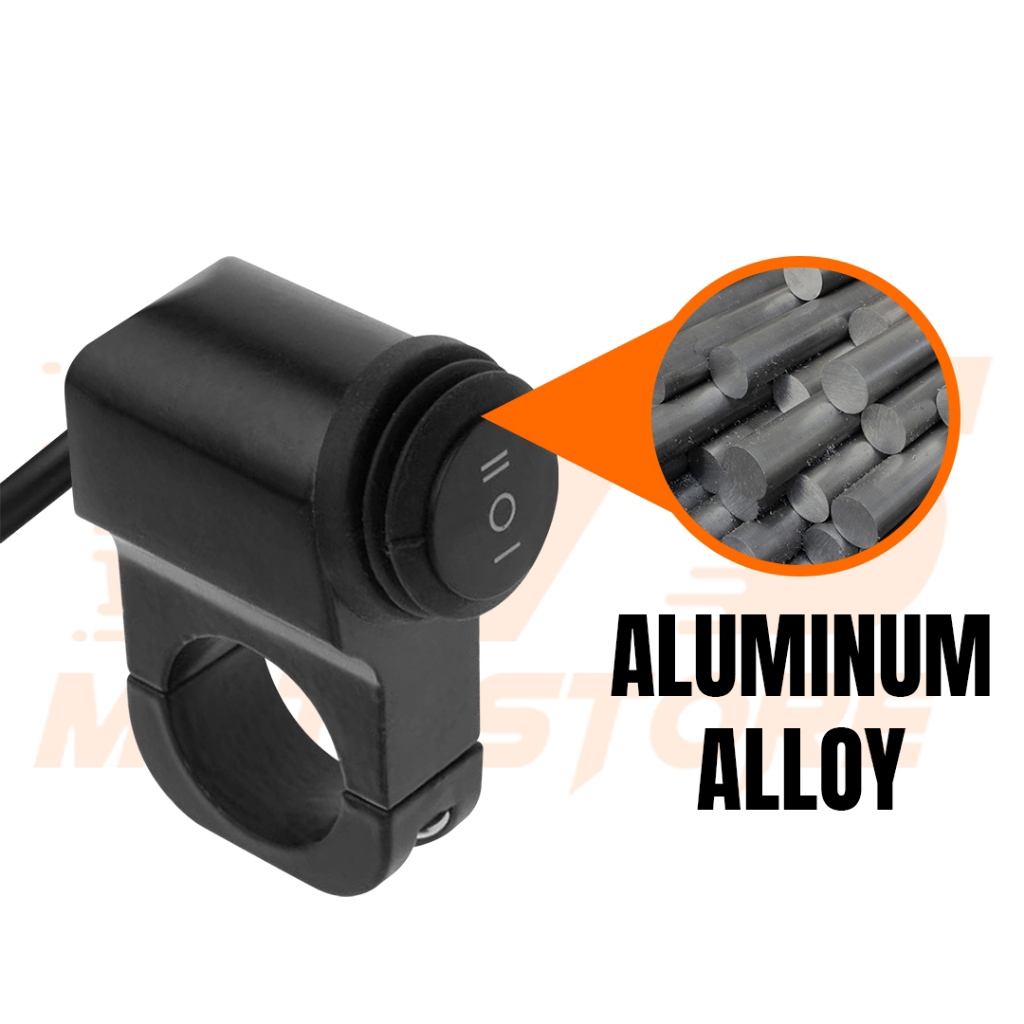 Motorcycle Universal 3 Way Switch ON OFF Mini Driving Light Switch With Clip Waterproof