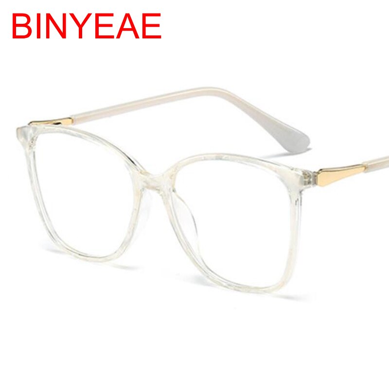 Pearl white Glasses Frame Men Women Oculos De Grau Vintage Clear Lens Eyeglasses Reading Myopia Glasses Cat Eye Big Eyewear