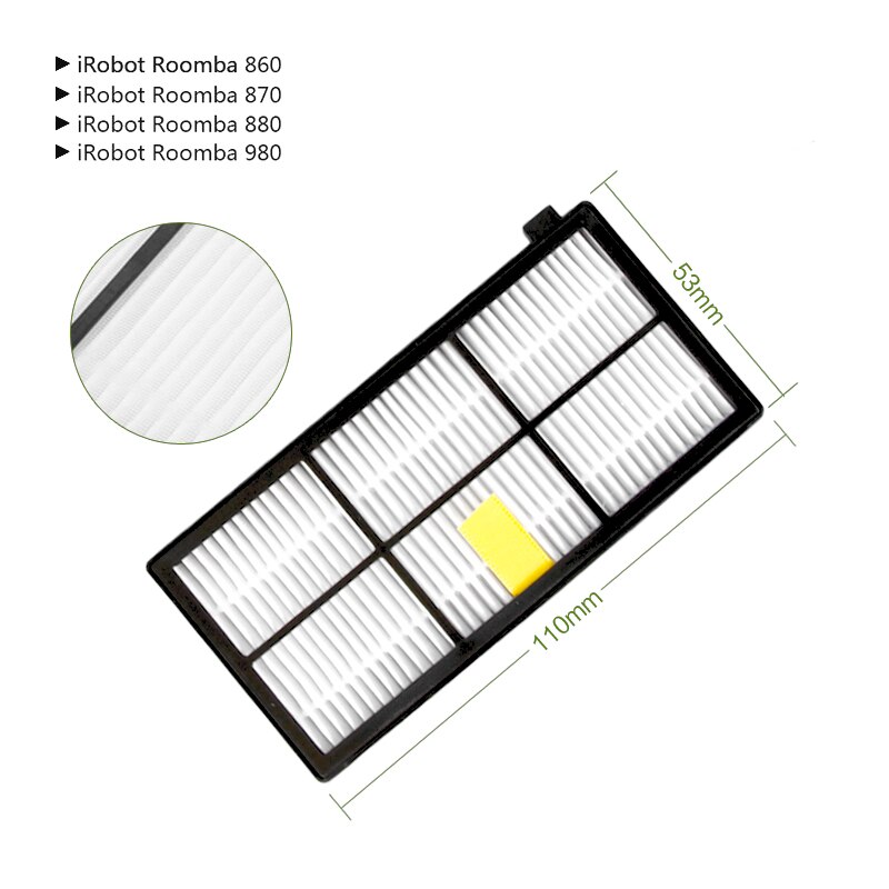 Washable Replacement Dust Hepa Filter for iRobot Roomba 800 900 Series 870 880 980 Robot Vacuum Cleaner Filter Parts Accessories