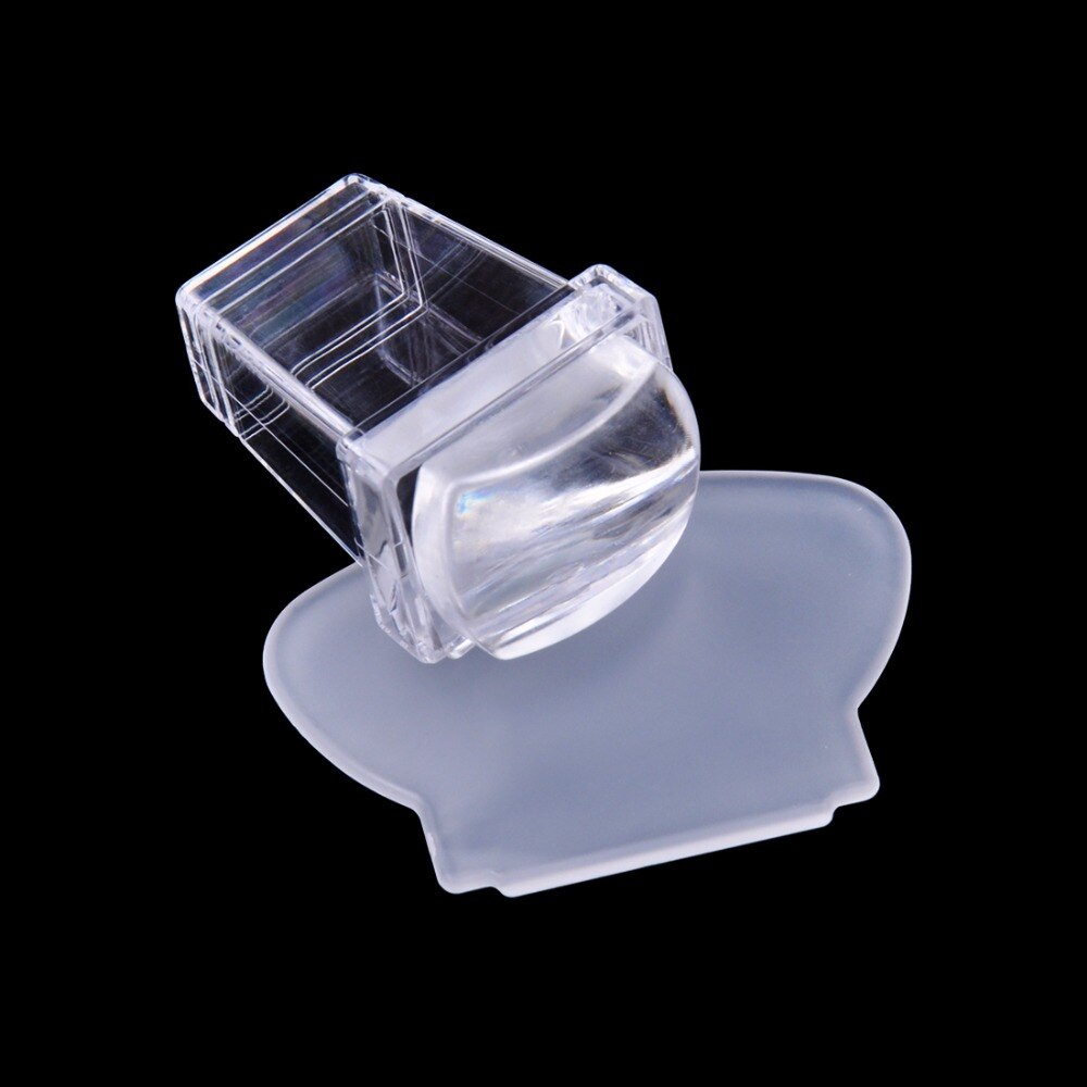 Buitee Clear Jelly Silicone Nail Stamper With Scrapet Nail Art Stamping Tool Set For DIY Nail Stamping Manicure Nail Decoration: Set 4