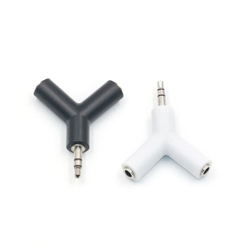 3.5Mm Jack Mini Y Vorm Twee-weg Hoofdtelefoon Splitter Dubbele Jack Audio Headset Splitter Connector Adapter Sleutelhanger Telefoon accessoire