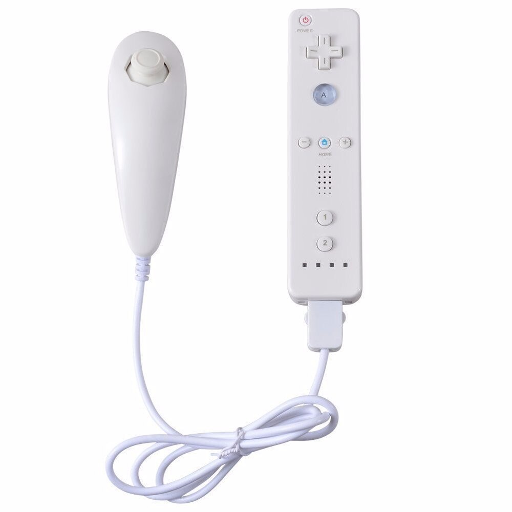 6 kleuren 1 pack Remote Controller Nunchuk Game Controller voor Wii voor Nintendo zonder Motion Plus: white