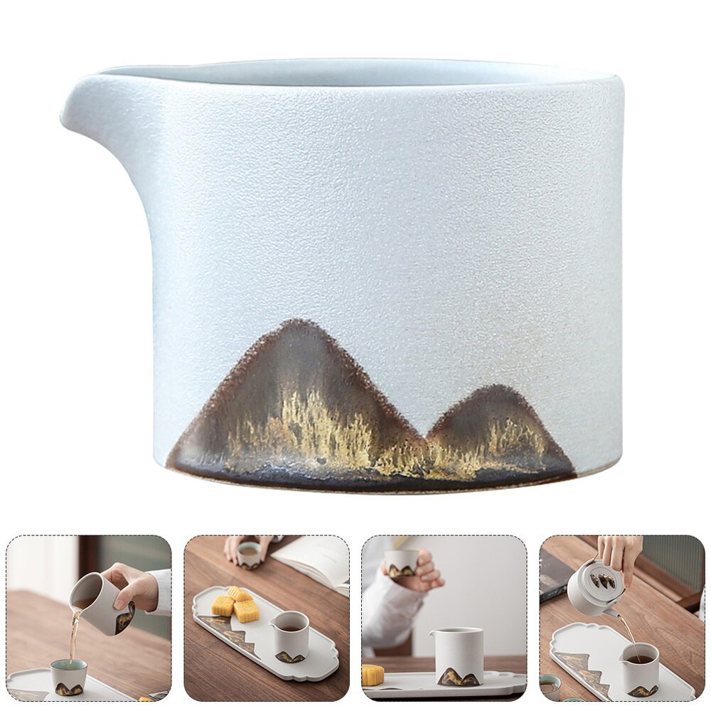 1Pc Japanese Style Ceramic Tea Pitcher Practical Home Tea Dispenser Tea Set