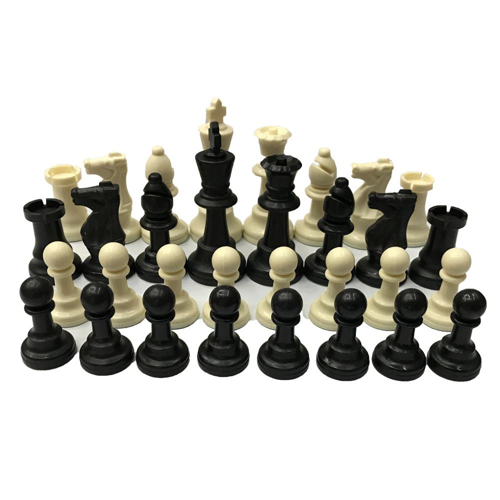 32 Stück Holzschach Spiel Schach Figuren Set Holzschach Set Für