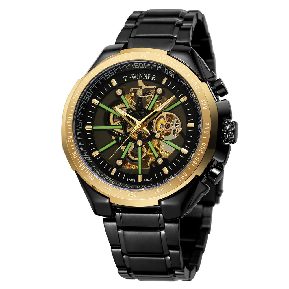 Winnaar Skeleton Dial Automatische Mechanische Horloge Waterdicht Mannelijke Lichtgevende Hand Polshorloge Topmerk Luxe Mannen Horloges: Type 2