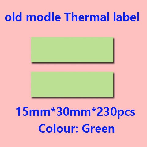 D30 Thermal Label printer Paper Phom Mini Supermarket Price sticker Paper Waterproof Anti-Oil Pure Color Scratch-Resistant: 15X30 Green