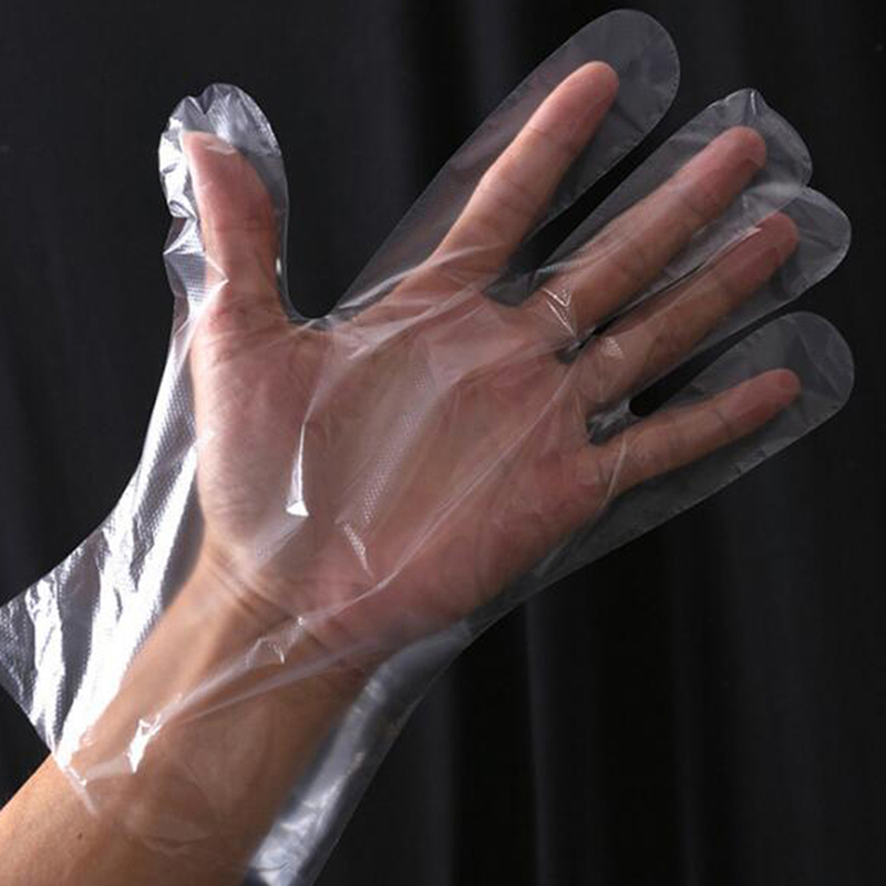 100pcs Disposable children's gloves PE gloves children's protective gloves