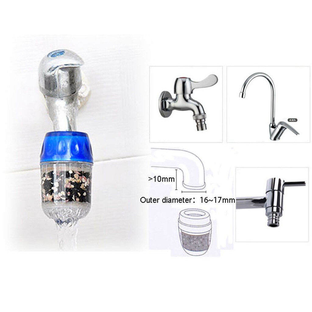 2PCS Kitchen faucet mouth filter Healthy Activated Carbon Precipitation Water Purifier Splash-Proof Head Mouth