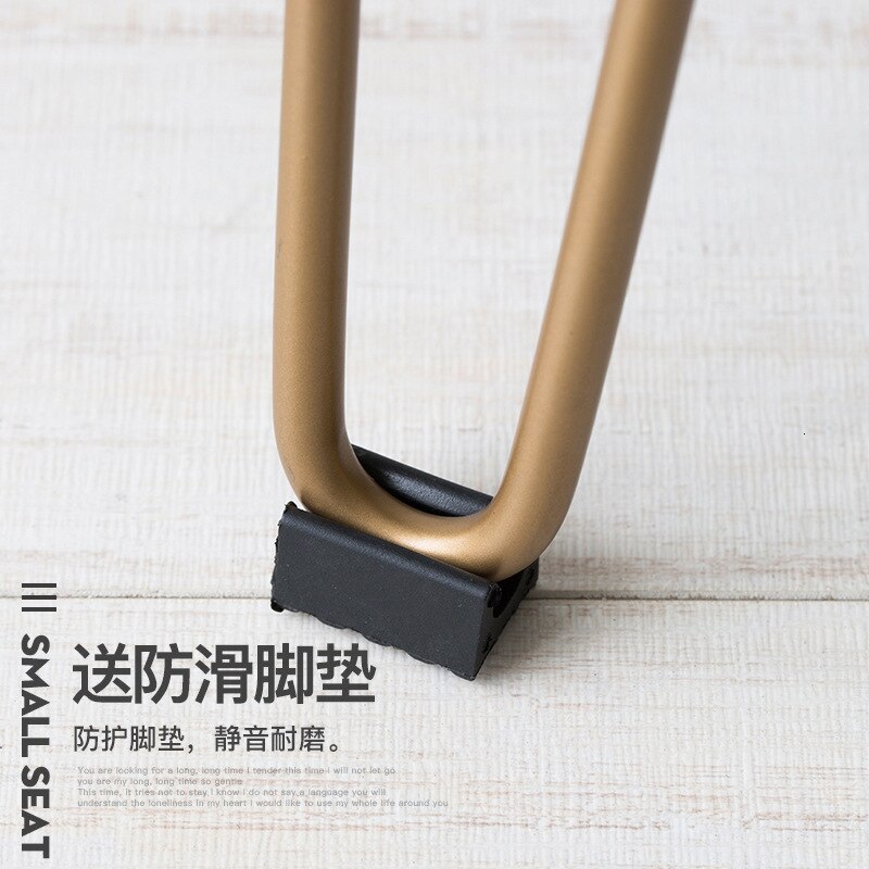 Small Circle Stool Household Dinner Stool Light Luxurious Makeup Chair Iron Light Luxury Chair Dressing Stool Makeup Stool