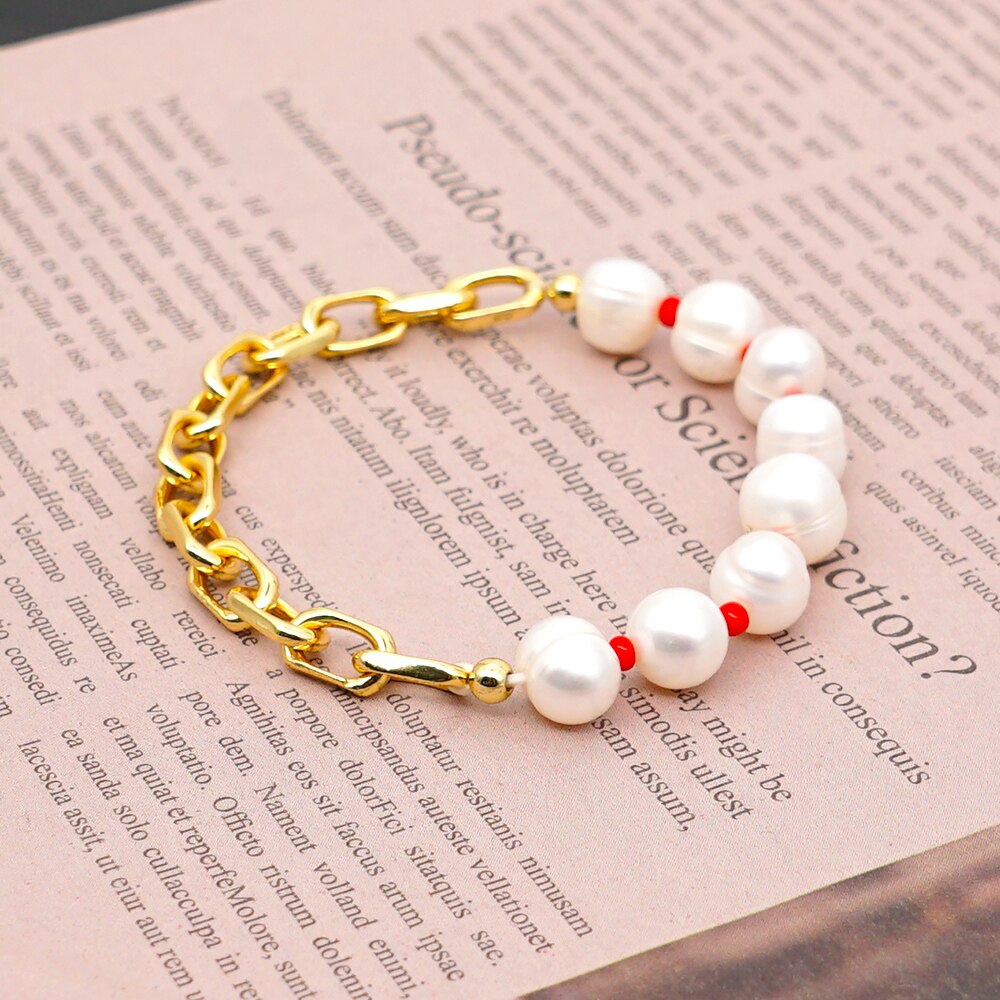 Go2 boho armbanden met echte parels, damesarmband, natuurlijke verse parelketting, boho zomersieraden, handgemaakte pulseras voor haar
