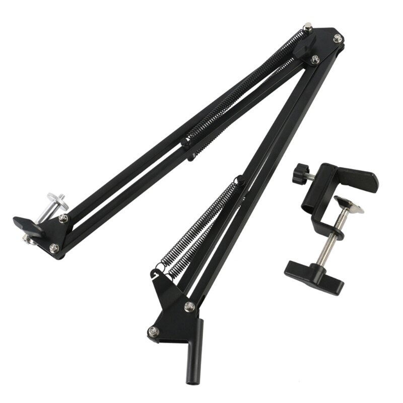 Overhead Tripod Mount Metal Flexible Over Head Arm with Phone Holder Camera Webcam Ring Light Video Recording Use