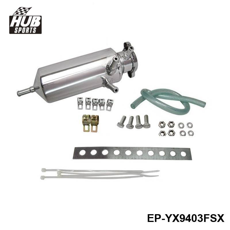 Racing Universal Radiator Alloy Coolant Swirl Pot Breather Air Separator Tank Engine Coolant Catch Can HU-YX9403FSX