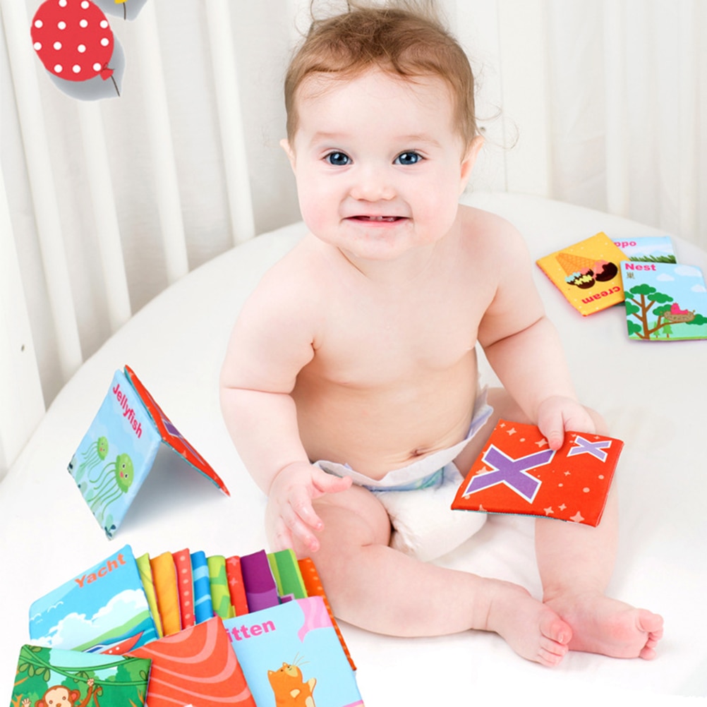 26 stk baby læring tidlig uddannelse puslespil blødt brev kort klud opbevaringspose sæt vaskbar blød klud børn lærer legetøj