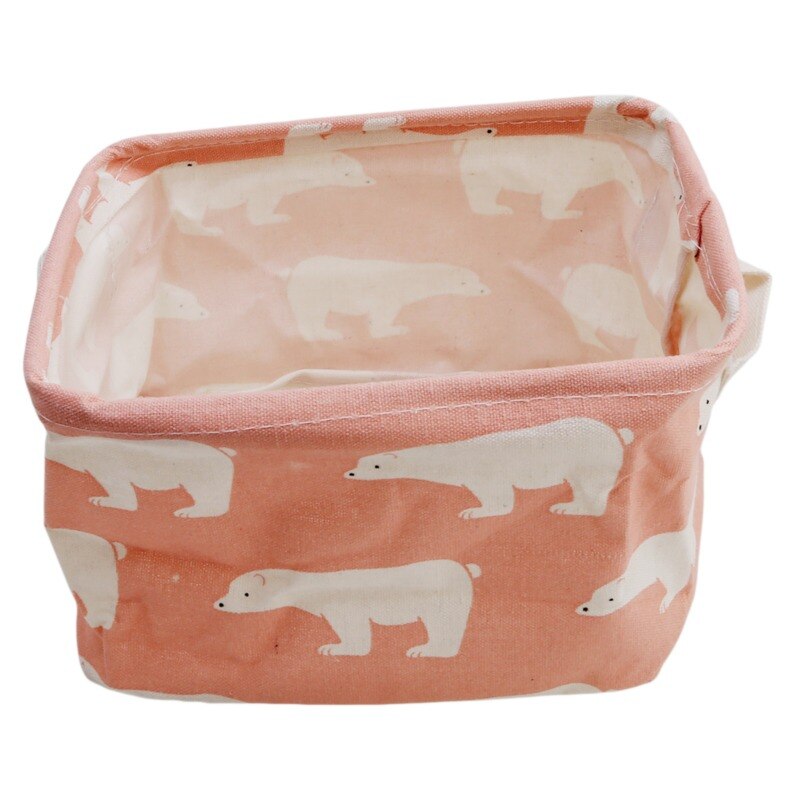 Canvas Printing Cotton Linen Hanging Storage Bag 5 Pockets Wall Mounted Wardrobe Hang Bag Wall Pouch Cosmetic Toys Organizer: 972527