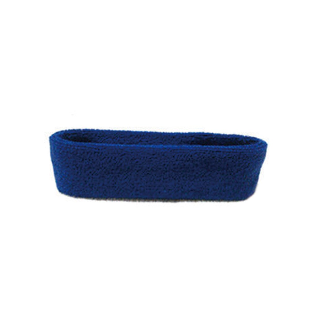 1Pc Hoofdband Vrouwen/Mannen Katoen Zweet Zweetband Hoofdband Yoga Gym Stretch Head Band Voor Sport Elasticiteit Zweet Bands sport Veiligheid: Deep Blue