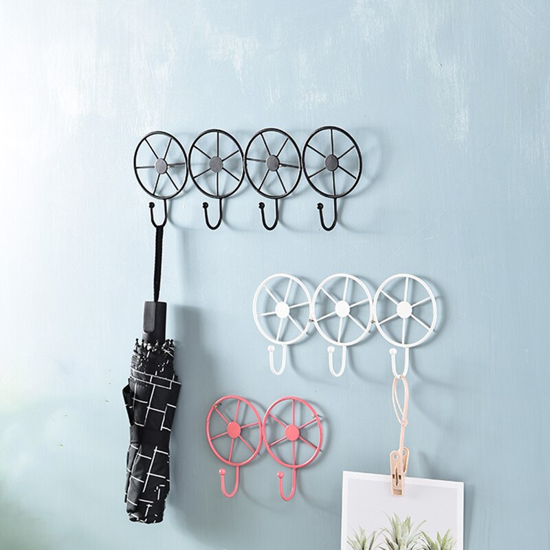 Nordic cirkel smeedijzeren haak muur gemonteerde decoratieve muur plank diversen hanger opbergdoos key frame rij haak