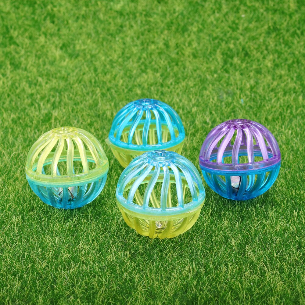 4pc plastic bellen, schattig, diverse kleuren, draagbaar, duurzaam, plastic bellen voor kleine huisdieren, puppy's en katten
