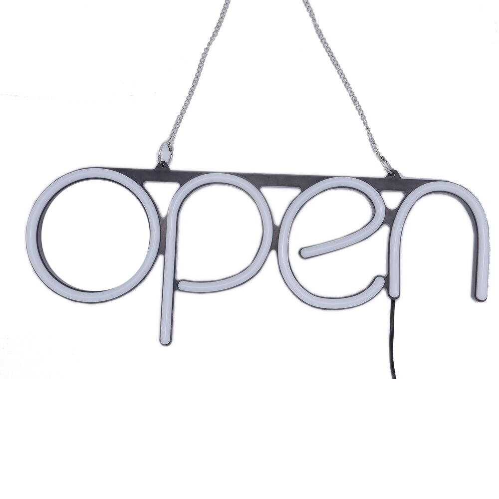 OPEN Business LED Neon Signs Lights Integrative Ultra Bright LED for Store Shop Advertising Lamp light on White