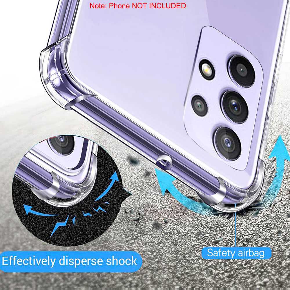 TPU Schutzhülle Kompatibel mit Samsung Galaxy A52/5G Gerundete Kanten Rückseite Case Hülle Tasche Antishock Bumper