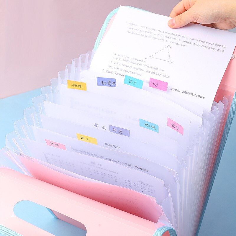 A4 Big 13 Layer Expanding File PP Folder Big Document Holder Bag Expanding Wallet Filing Products Simple Stationery D40