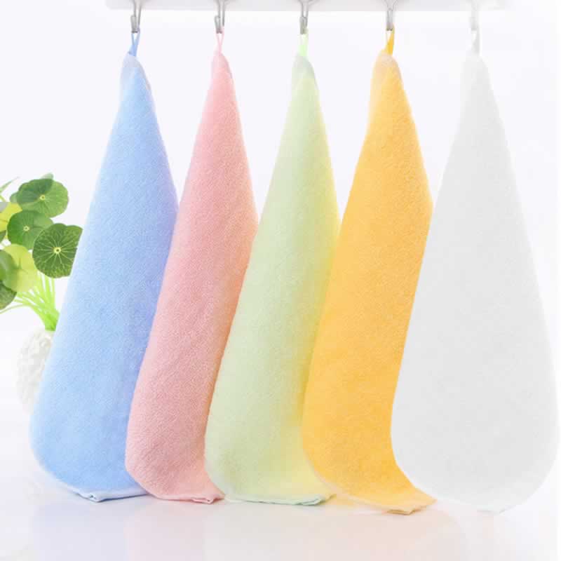 1 pçs 25*25cm cor sólida fibra de bambu macio infantil bebê crianças rosto toalha de algodão cabelo mão toalhas de banho trapos toalhas de toalha de mão