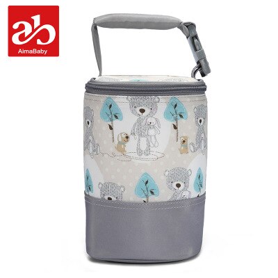 Baby Tragbare Fütterung Milch Flasche Wärmer Thermische Flasche Isolierung Tote Hängen Tasche für Baby Flaschen Thermos: Gold