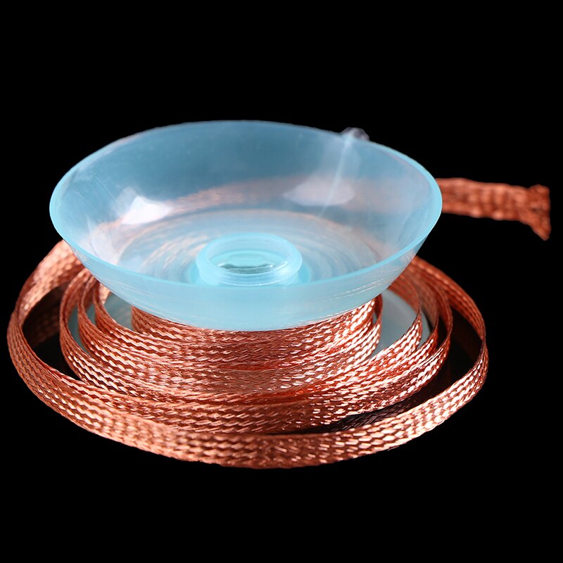 1 Roll 3mm Tin-free Wire Tin-absorbing Wire Bare Copper Braided Ornamental Potted Nylon