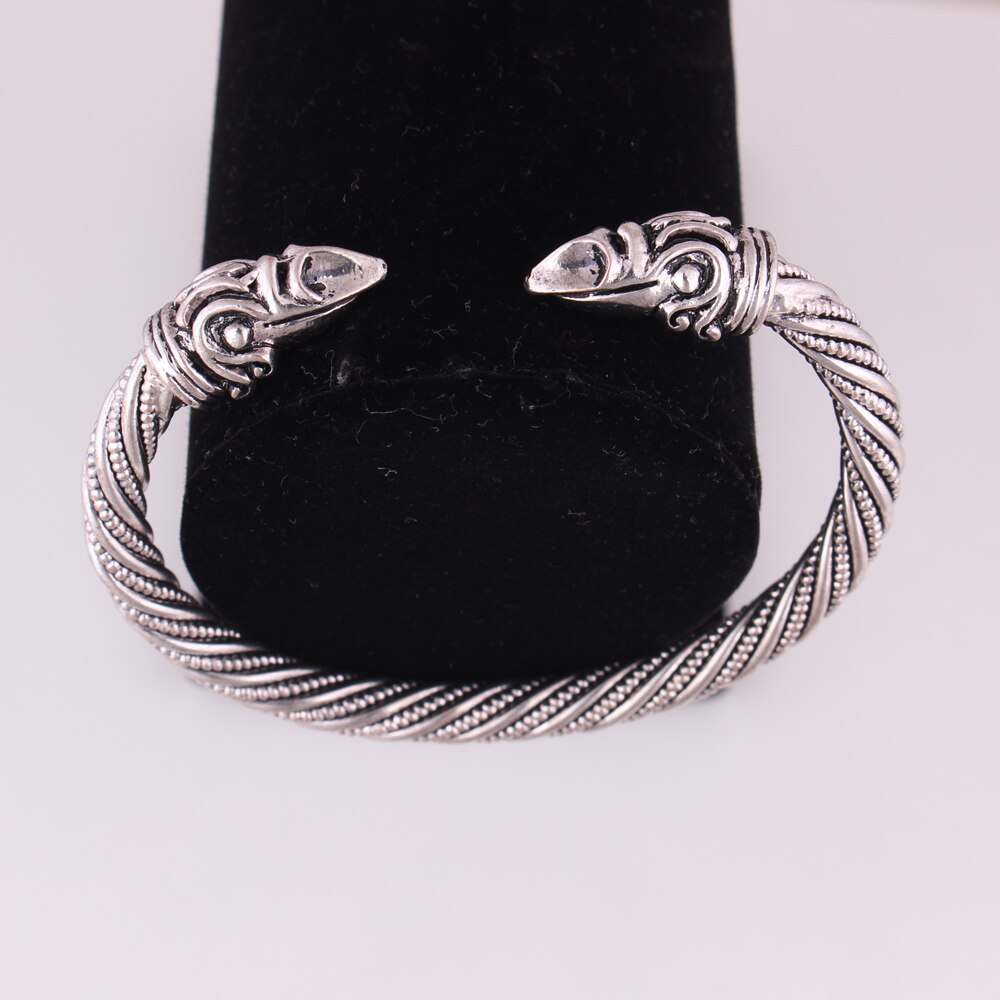 Viking kraai mammen raven carter armband mannelijke heidense sieraden vergulde antieke gouden viking bangle manchet armband