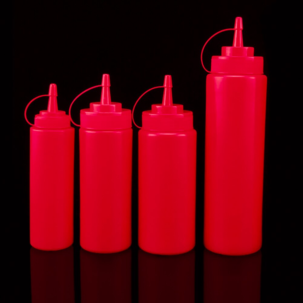 1Pc 340ml 12oz Squeeze Bottle Souce Bottle Condiment Dispenser Ketchup Mustard Soybean Sauce Vinegar Gravy Boats