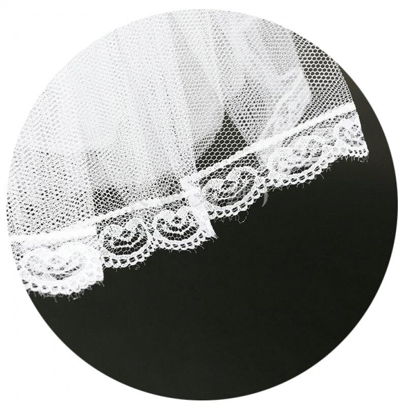 Frauen Braut Einzigen Schicht Chiffon Lolita Kurze Petticoat Ballettröckchen Felsen Blumen- Spitze trimmen Prinzessin Hochzeit kleid