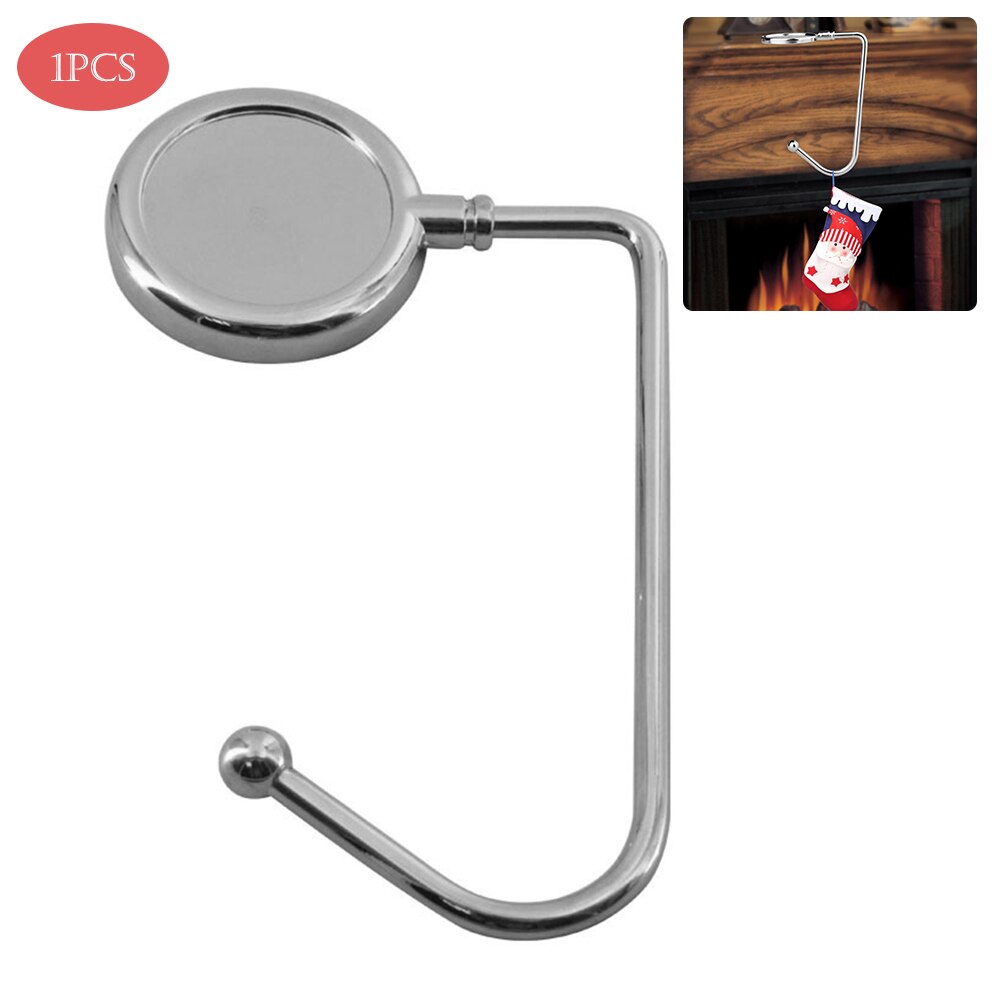 Hang Gesp Draagbare Kerst Kous Metalen Haak Kerstsok Houders Bag Feestelijke Feestartikelen Kerst Ornamenten: 1pcs