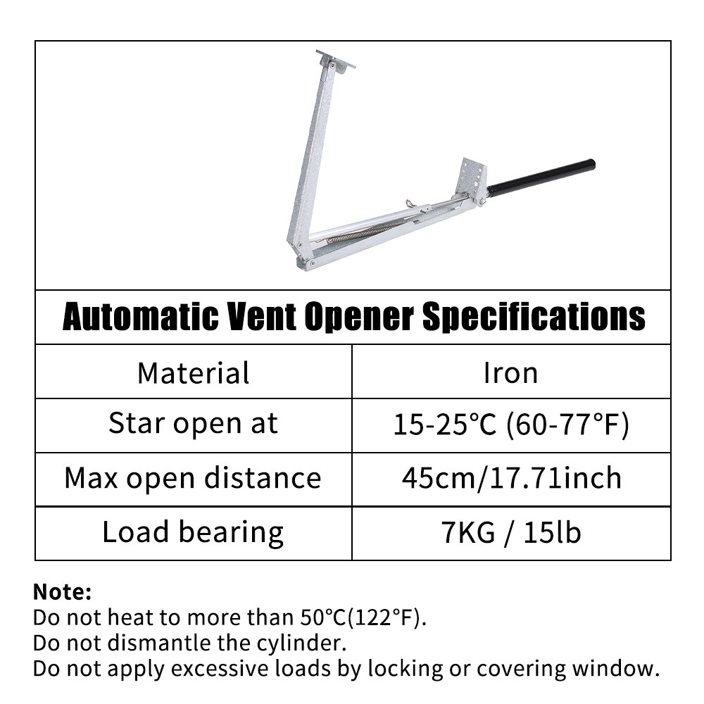 Automatic Vent Opener Greenhouse Windows Opener Auto Vent Opener Temperature Sensitive Single Spring Vent Tool Greenhouse Tool