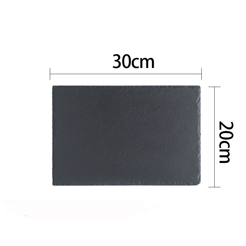 Black Natural Stone Plate Cutting Board Steak Posing Ornaments Photography Decoration Sushi Food Photo Background Shooting Props: Watermelon red