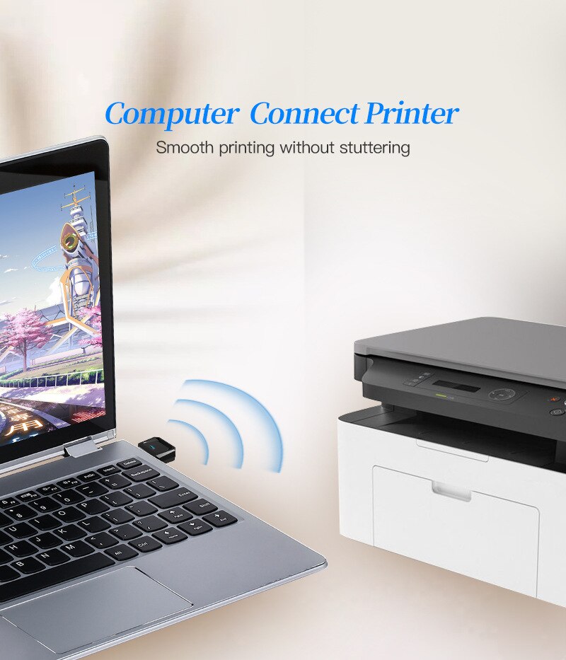 Computer Bluetooth Adapter 5.0 Desktop USB Wireless Mouse Keyboard Bluetooth Speaker Printer Transmitter