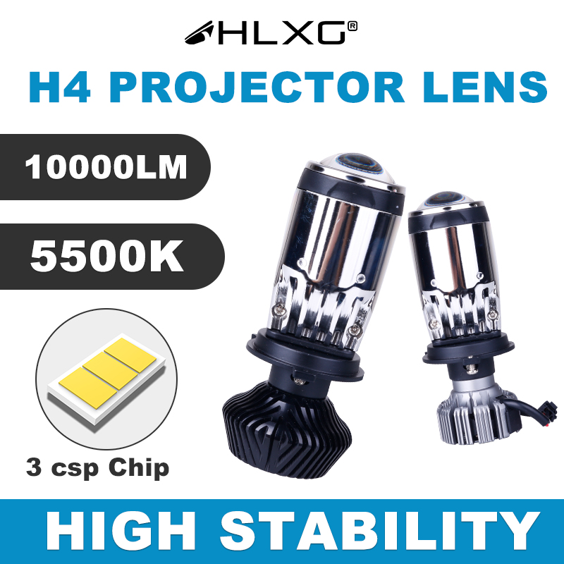 Mini Lens Led H4 Lampen Koplamp Bi Led Projector Auto Lamp Voor Auto Hoge Dimlicht Projector Turbo Led 5500K 20000LM Verlichting