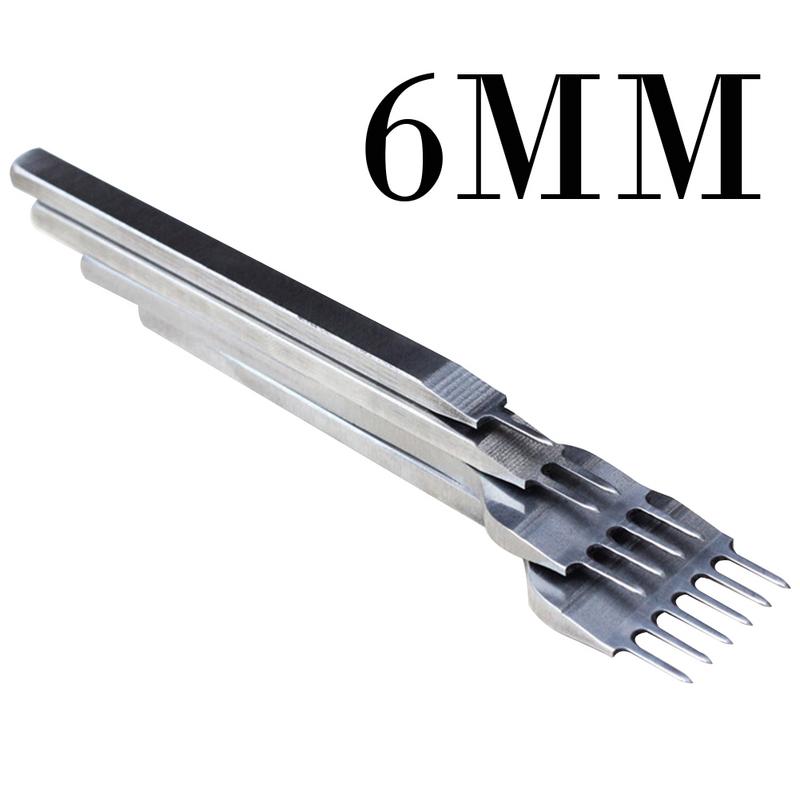 3/4/5/6mm læder håndværktøj hulstempler snøring syning hul til hjemmet syning håndlavet læder værktøj 4 stk / pakke: 6mm