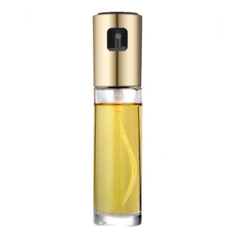 Glass olje spray olje flaske 100ml bbq baking olivenolje spray flaske olje eddik spray flasker anti-drypp olje saus krydder potter: Gull