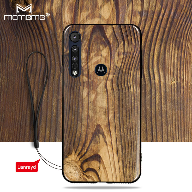 Wood grain For Moto one macro case cover Soft TPU Silicone painting For Motorola G8 Play Funda Coque Soft Bumper