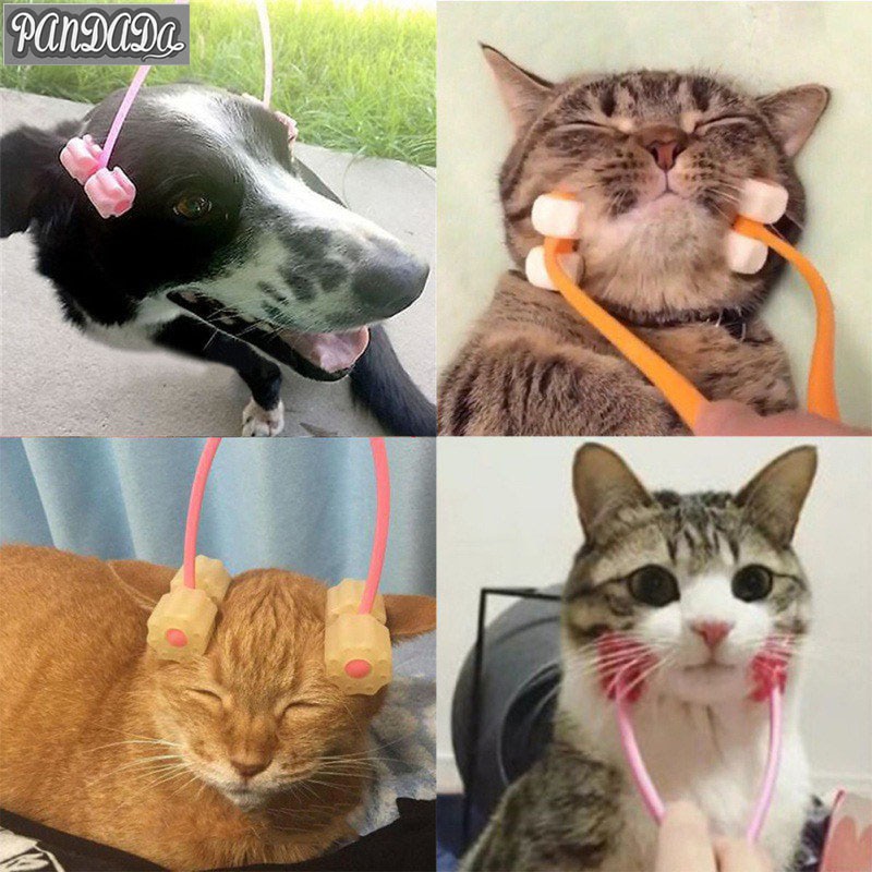 Plastic Cat Grooming Supplier Soft Face Feet Legs Manual Control Cat Massage Tool 1