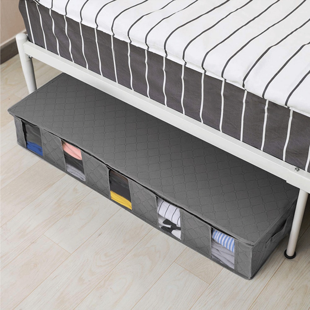 5 Grids Onder Bed Opbergtas Opvouwbare Kleding Opbergdozen Stofdicht Thuis Garderobe Organizer Vel Kleding Rangement Doos