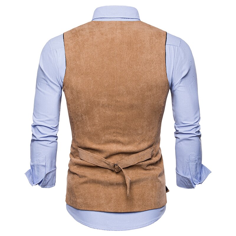 Gilet de costume en velours côtelé pour homme, gilet de mariage, gilet de smoking 035