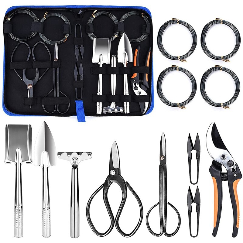GTBL Bonsai Tool, Garden Tools Set, Secateurs Set Mini Shovel Rake Set Bonsai Training Wire For Bonsai Gardening Bonsai Tools: Default Title