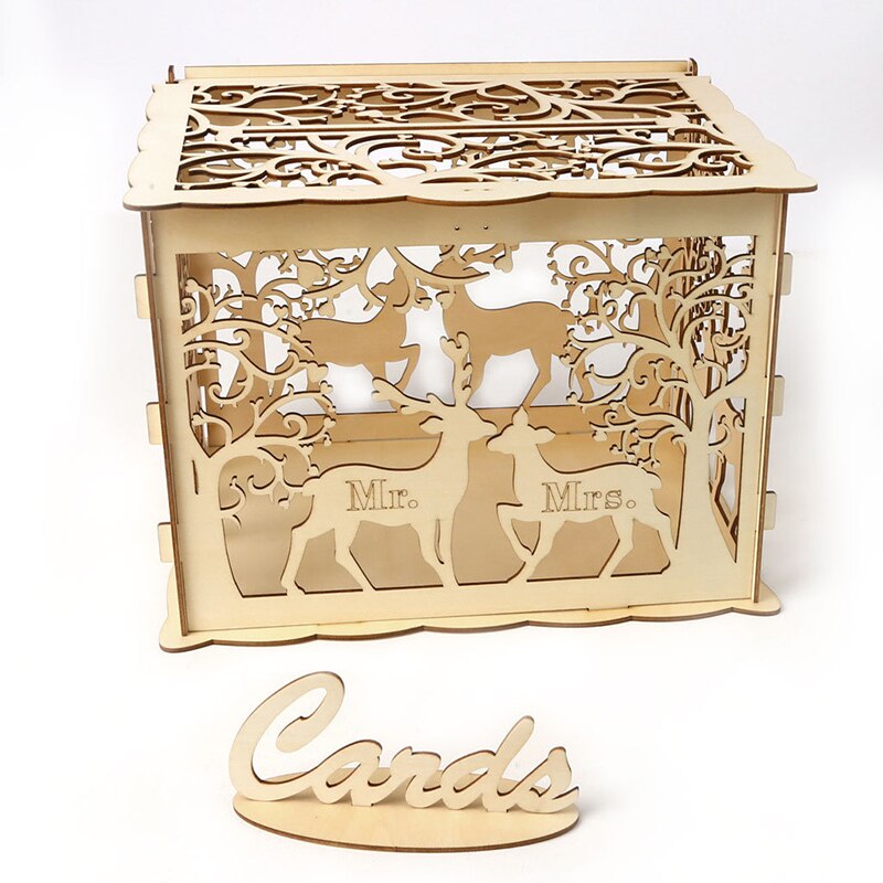 Wedding Card Box Rustic Wedding Decorations Card Box for Wedding Anniversary Baby Shower Birthday Graduation Party Decorations
