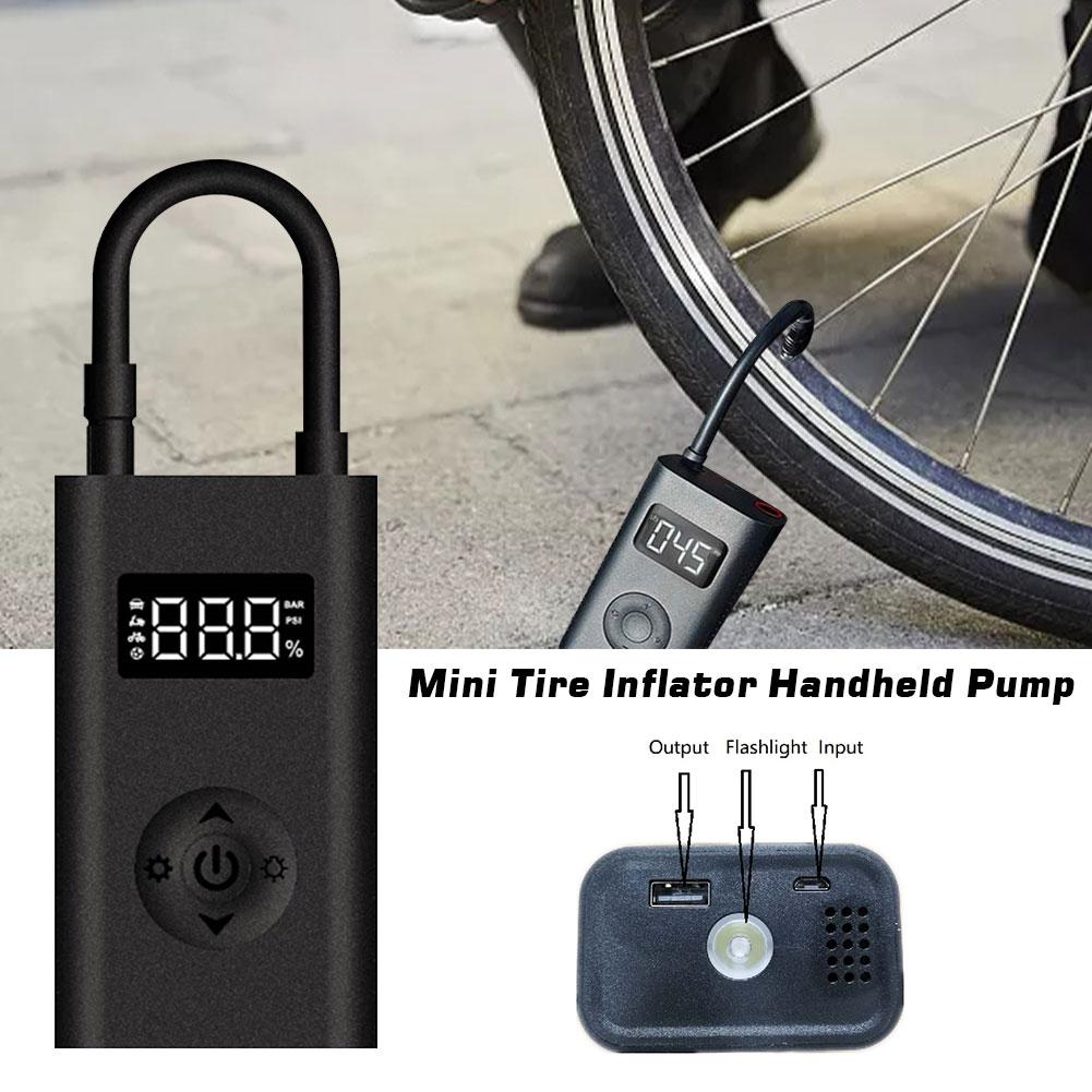 Compresseur d'air portatif pour pneus de moto, Mini pompe à Air portable, 150 Psi, pour pneus de moto, batterie externe avec LED écrans et lampe de poche Sos