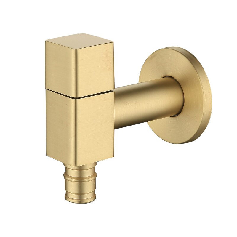 Luxury brushed gold Single cold faucet Washing machine tap Water spout Single function: Light Grey